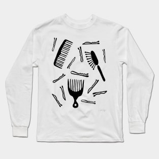 Good Hair Day Black Long Sleeve T-Shirt